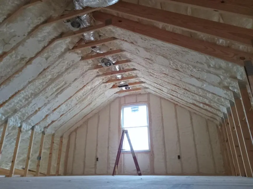 Spray foam roofing application for Crawl Space Insulation project in Tamaqua